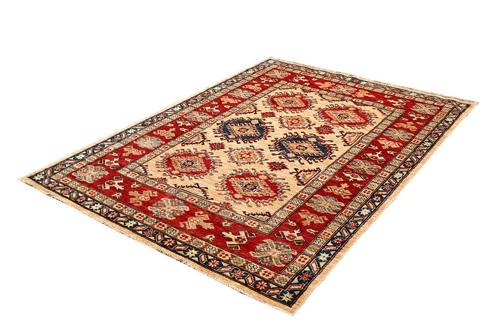 Blanched Almond Kazak 4' 10 x 6' 7 - No. 64944 - ALRUG Rug Store