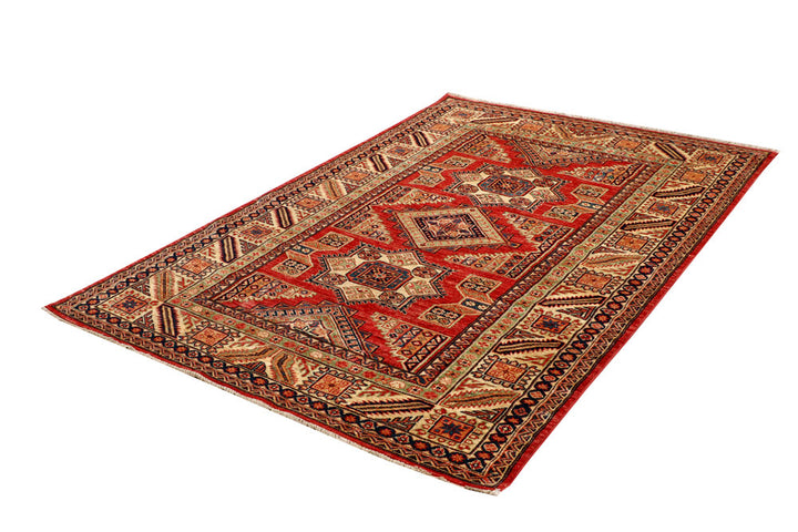 Orange Red Kazak 4' 8 x 6' 9 - No. 64946 - ALRUG Rug Store