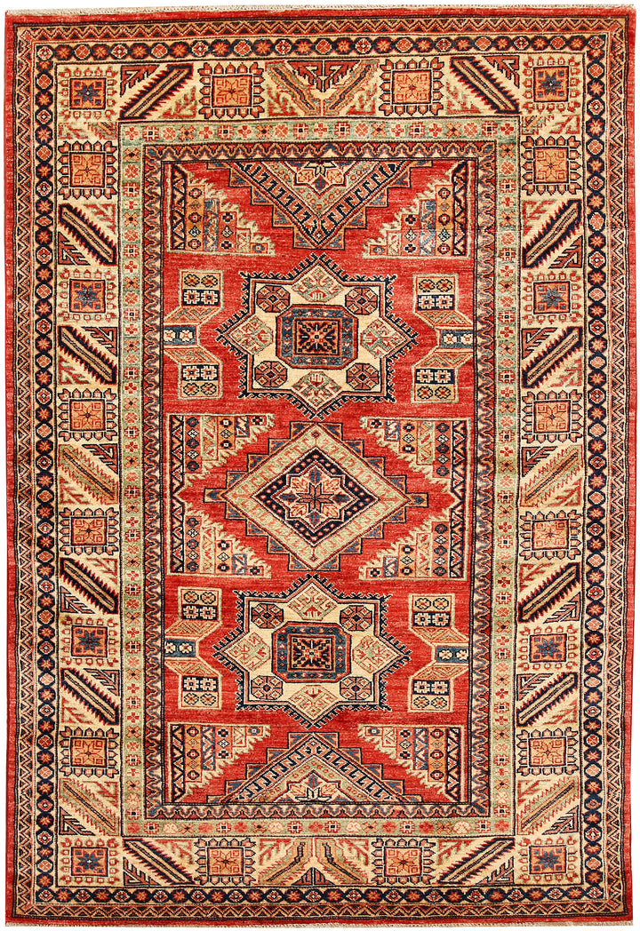 Orange Red Kazak 4' 8 x 6' 9 - No. 64946 - ALRUG Rug Store