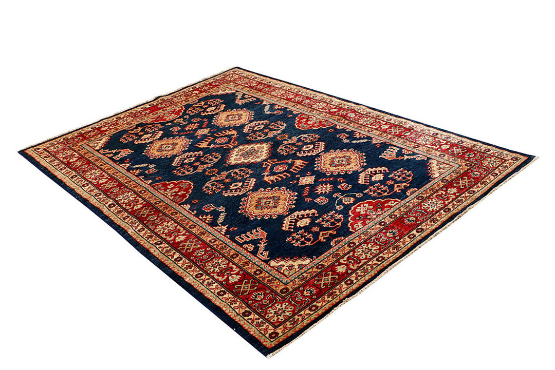 Dark Blue Kazak 5'  1" x 6'  11" - No. QA61357