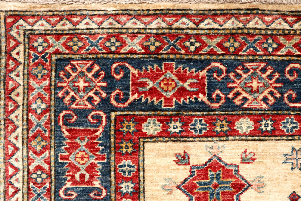 Blanched Almond Kazak 4' 9 x 7' 3 - No. 64948 - ALRUG Rug Store
