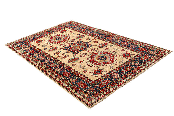 Blanched Almond Kazak 4' 9 x 7' 3 - No. 64948 - ALRUG Rug Store