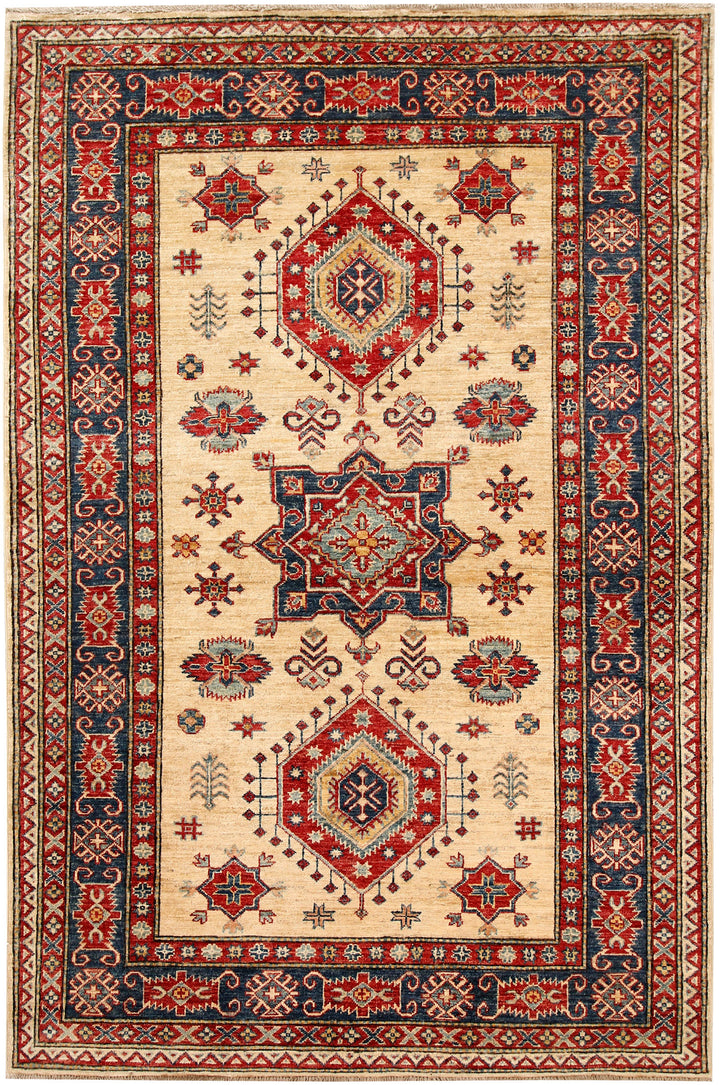 Blanched Almond Kazak 4' 9 x 7' 3 - No. 64948 - ALRUG Rug Store