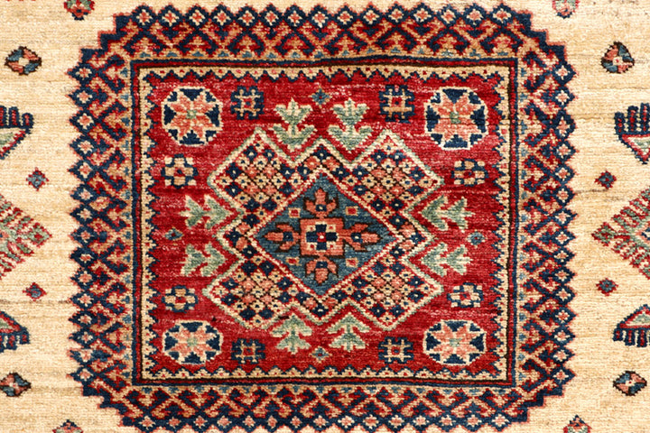 Blanched Almond Kazak 4' 8 x 6' 9 - No. 64950 - ALRUG Rug Store
