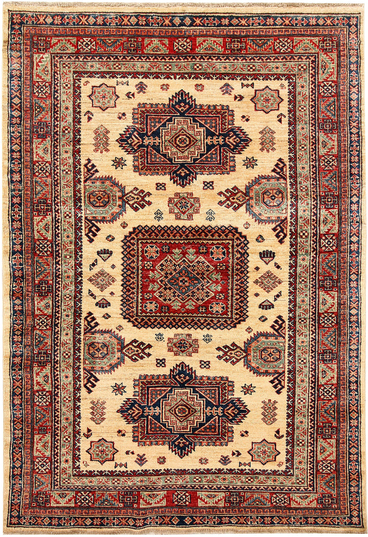 Blanched Almond Kazak 4' 8 x 6' 9 - No. 64950 - ALRUG Rug Store