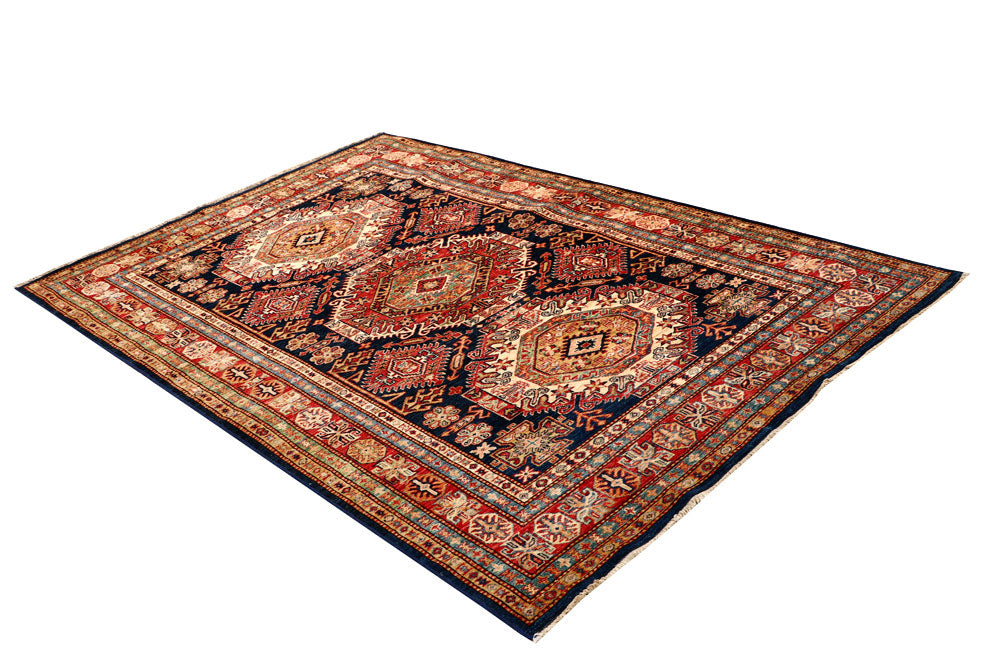 Dark Blue Kazak 5' 1 x 7' 8 - No. 64956 - ALRUG Rug Store