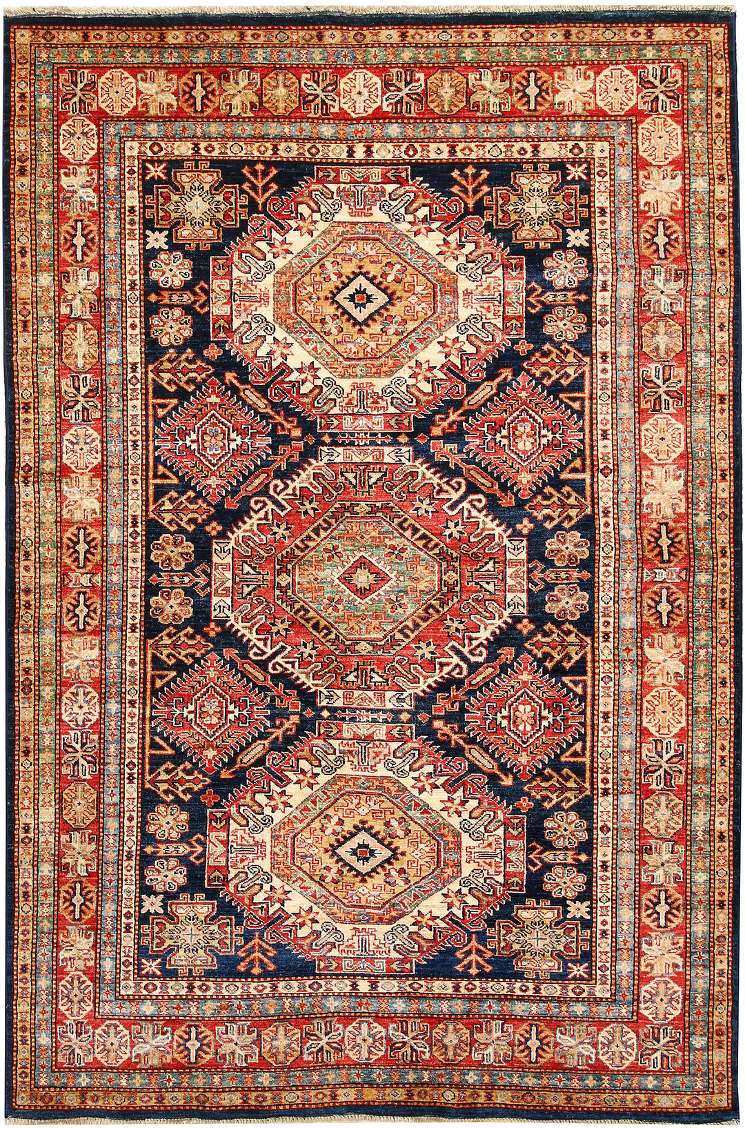 Dark Blue Kazak 5' 1 x 7' 8 - No. 64956 - ALRUG Rug Store