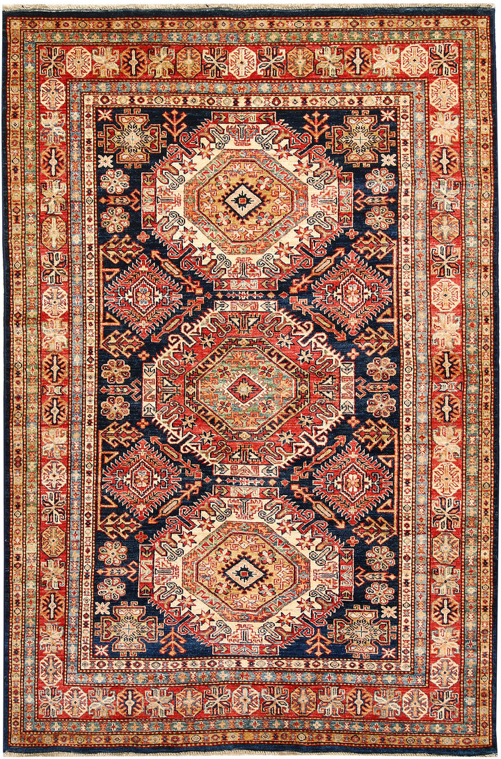 Dark Blue Kazak 5' 1 x 7' 8 - No. 64956 - ALRUG Rug Store