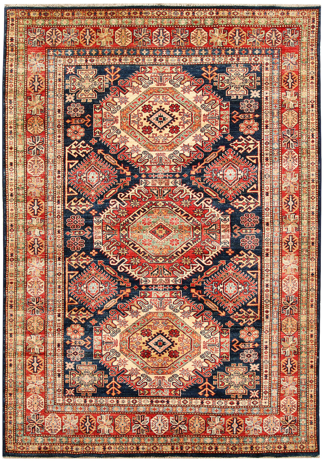 Dark Blue Kazak 5' x 7' 3 - No. 64962 - ALRUG Rug Store