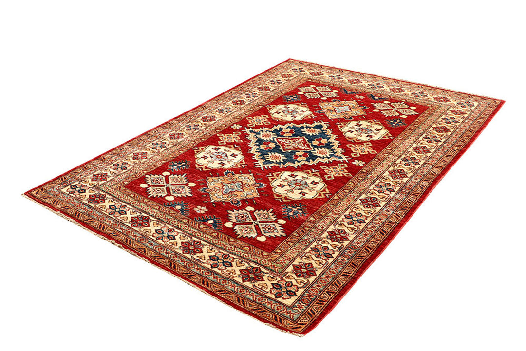 Firebrick Kazak 4'  11" x 7'  1" - No. QA14683