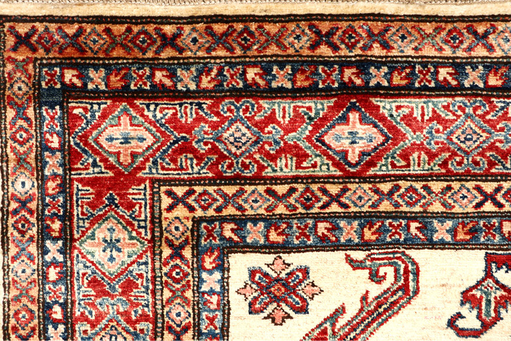 Blanched Almond Kazak 4' 8 x 6' 4 - No. 64964 - ALRUG Rug Store