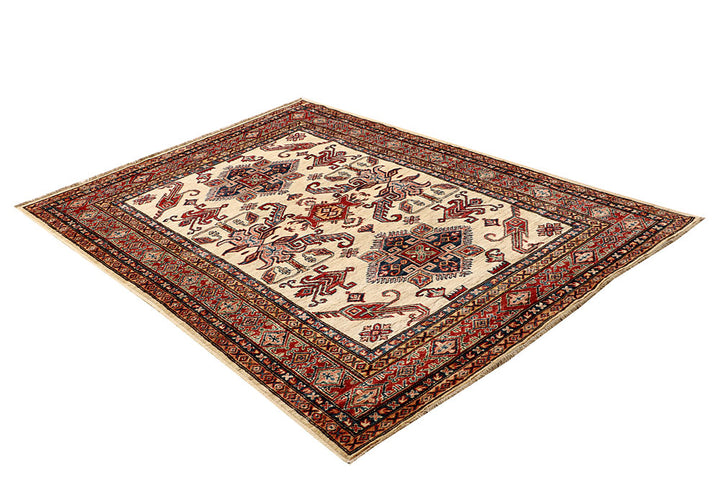 Blanched Almond Kazak 4' 8 x 6' 4 - No. 64964 - ALRUG Rug Store