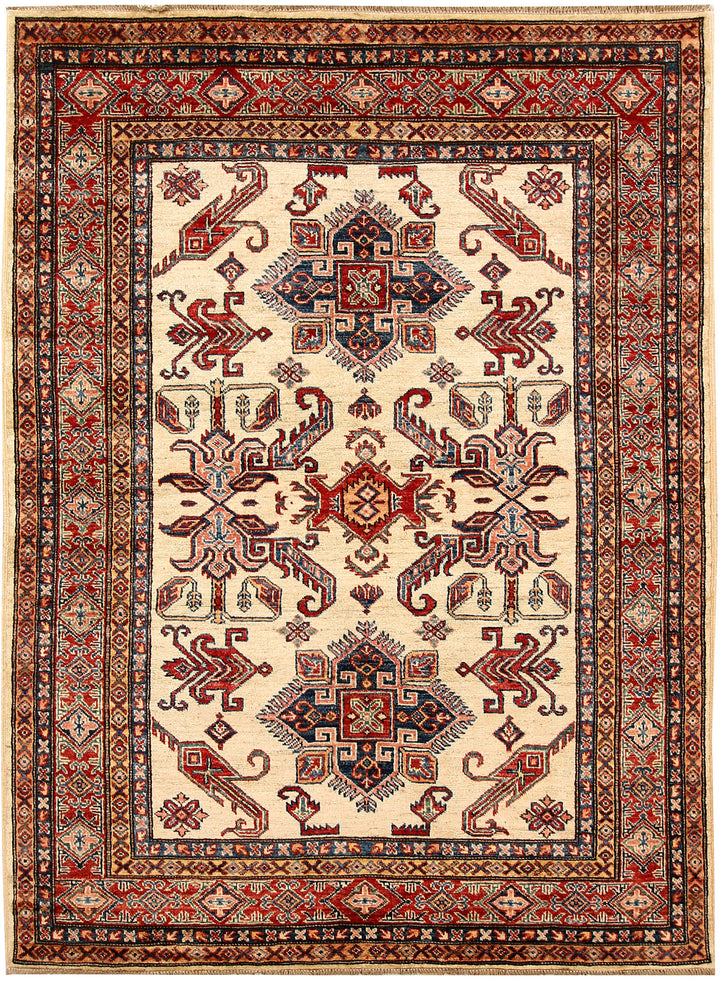 Blanched Almond Kazak 4' 8 x 6' 4 - No. 64964 - ALRUG Rug Store