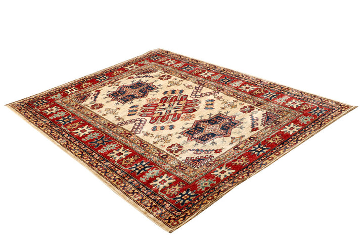 Blanched Almond Kazak 4' 11 x 6' 4 - No. 64966 - ALRUG Rug Store