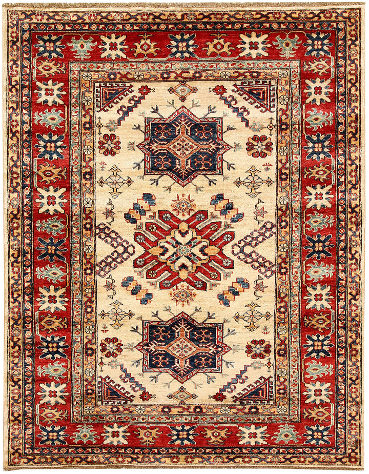 Blanched Almond Kazak 4' 11 x 6' 4 - No. 64966 - ALRUG Rug Store