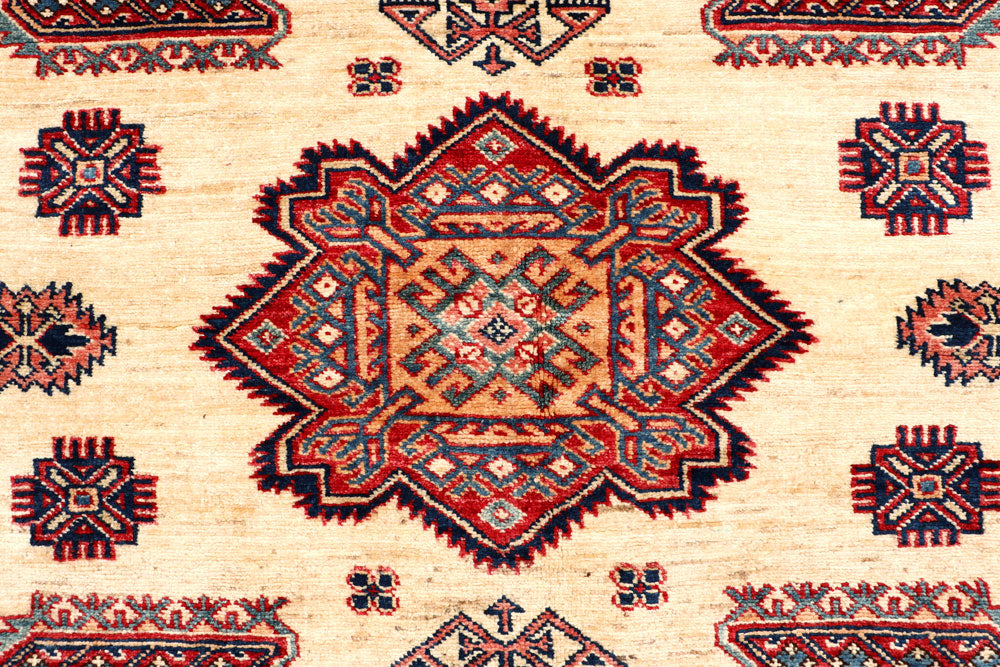 Blanched Almond Kazak 5' 4 x 8' - No. 64969 - ALRUG Rug Store