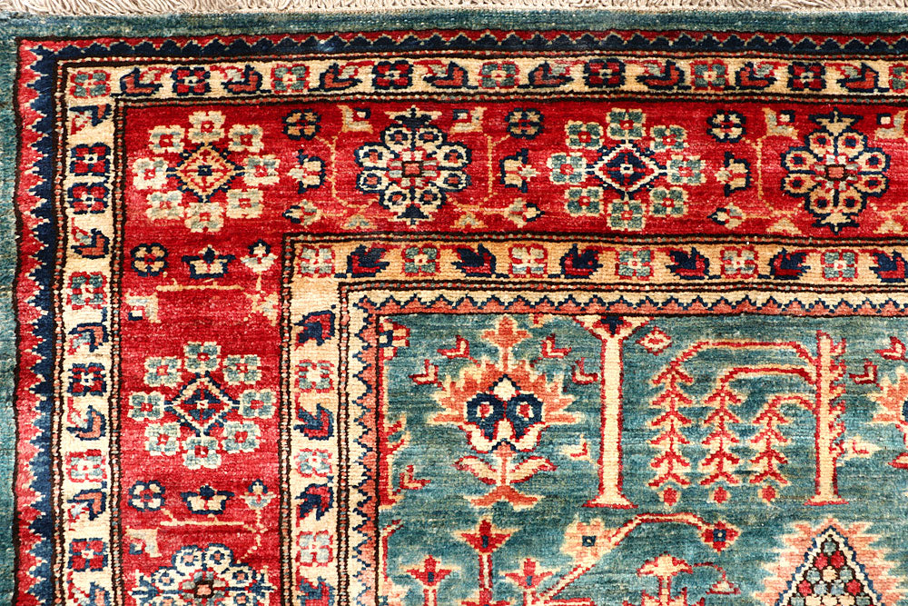 Dark Sea Green Kazak 5' 5 x 7' 5 - No. 64977 - ALRUG Rug Store
