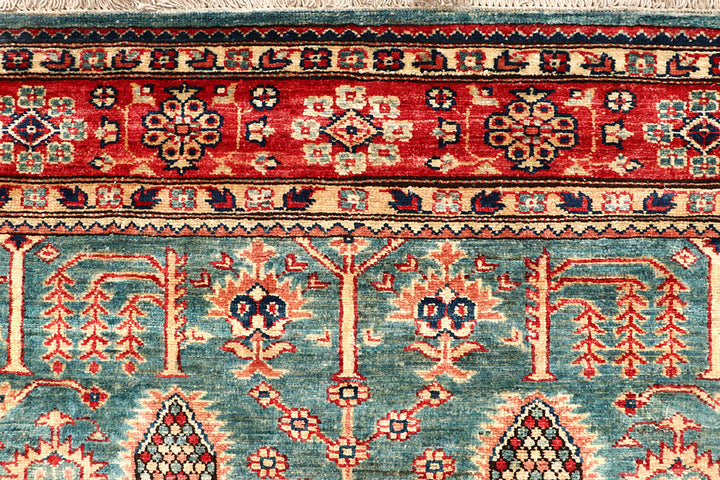 Dark Sea Green Kazak 5' 5 x 7' 5 - No. 64977 - ALRUG Rug Store