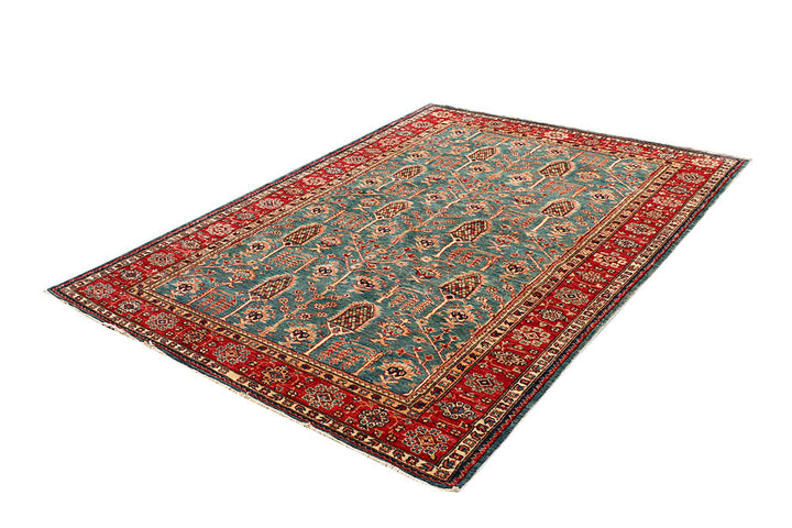Dark Sea Green Kazak 5' 5 x 7' 5 - No. 64977 - ALRUG Rug Store