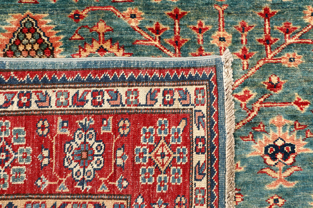 Dark Sea Green Kazak 5' 5 x 7' 5 - No. 64977 - ALRUG Rug Store