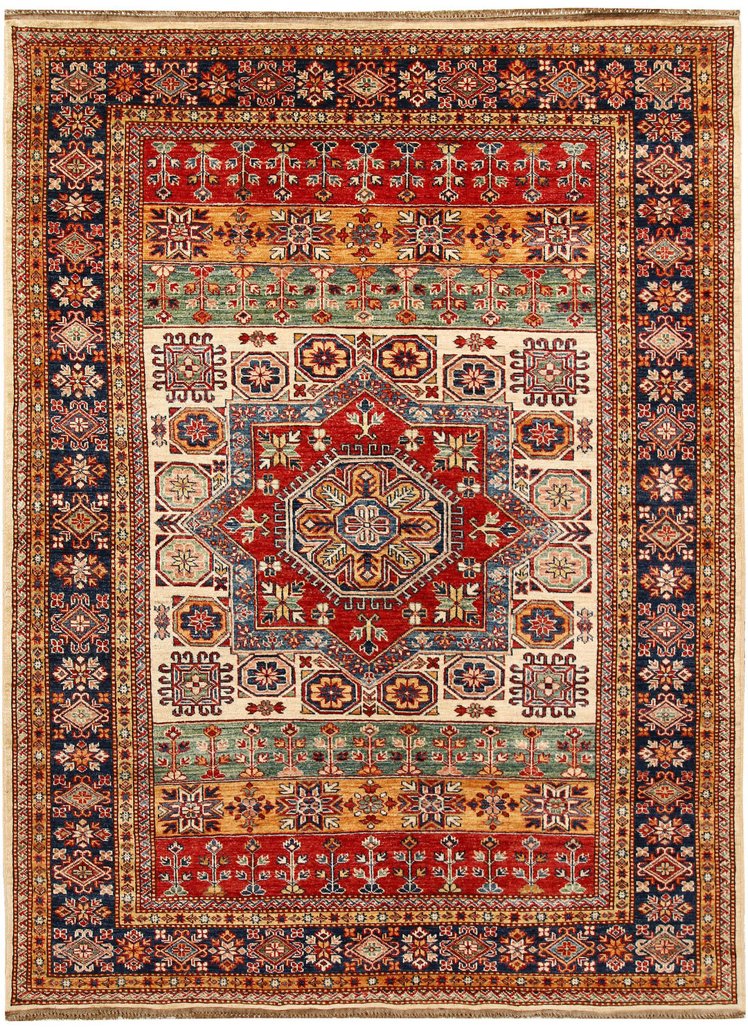 Multi Colored Kazak 5' 4 x 7' 2 - No. 64978 - ALRUG Rug Store