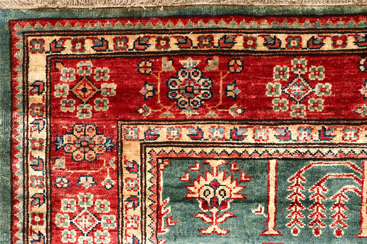 Dark Sea Green Kazak 5' 6 x 7' 7 - No. 64979 - ALRUG Rug Store