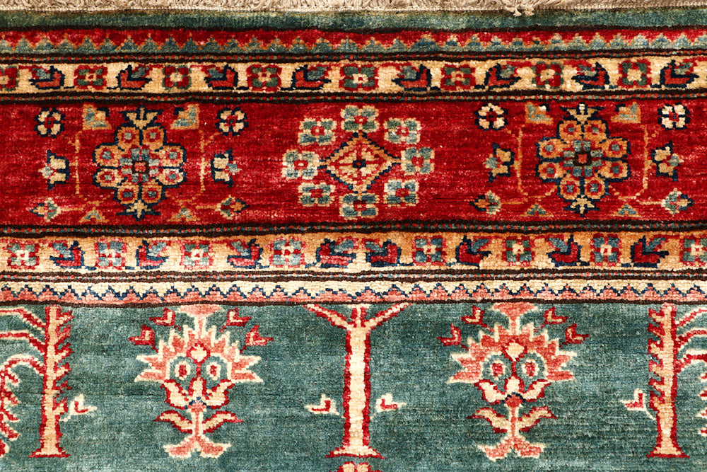 Dark Sea Green Kazak 5' 6 x 7' 7 - No. 64979 - ALRUG Rug Store