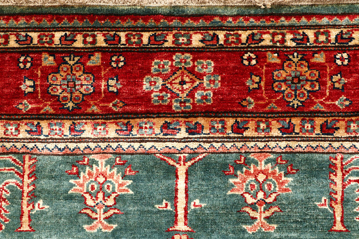 Dark Sea Green Kazak 5' 6 x 7' 7 - No. 64979 - ALRUG Rug Store