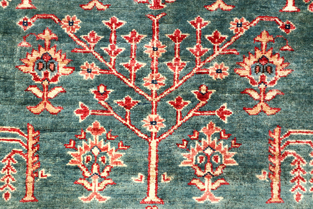 Dark Sea Green Kazak 5' 6 x 7' 7 - No. 64979 - ALRUG Rug Store