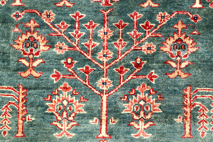 Dark Sea Green Kazak 5' 6 x 7' 7 - No. 64979 - ALRUG Rug Store