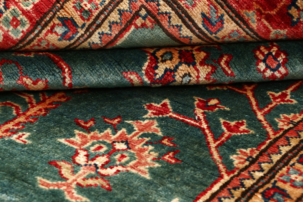 Dark Sea Green Kazak 5' 6 x 7' 7 - No. 64979 - ALRUG Rug Store