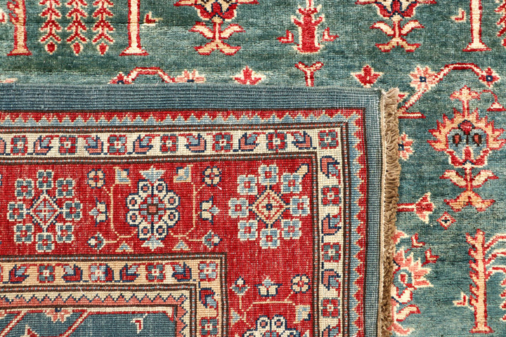 Dark Sea Green Kazak 5' 6 x 7' 7 - No. 64979 - ALRUG Rug Store