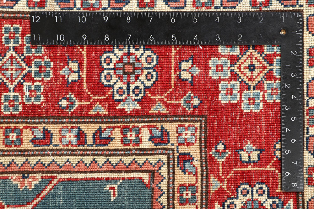 Dark Sea Green Kazak 5' 6 x 7' 7 - No. 64979 - ALRUG Rug Store