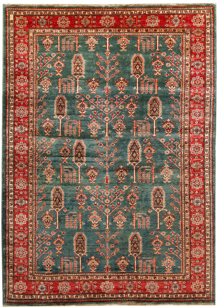 Dark Sea Green Kazak 5' 6 x 7' 7 - No. 64979 - ALRUG Rug Store
