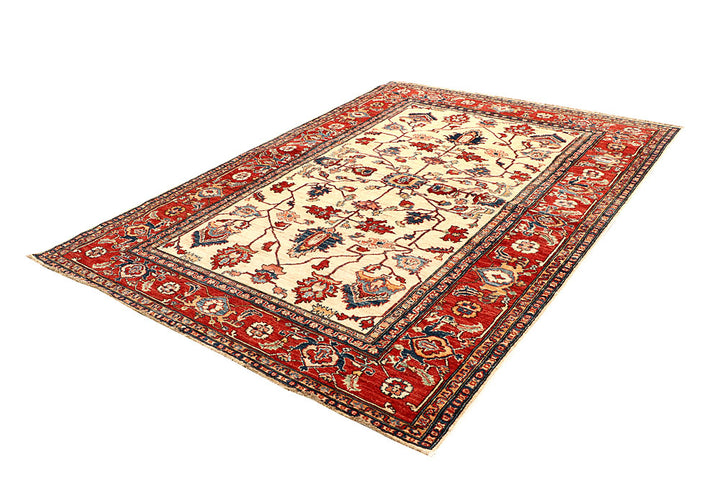 Blanched Almond Kazak 6' x 8' 4 - No. 64988 - ALRUG Rug Store