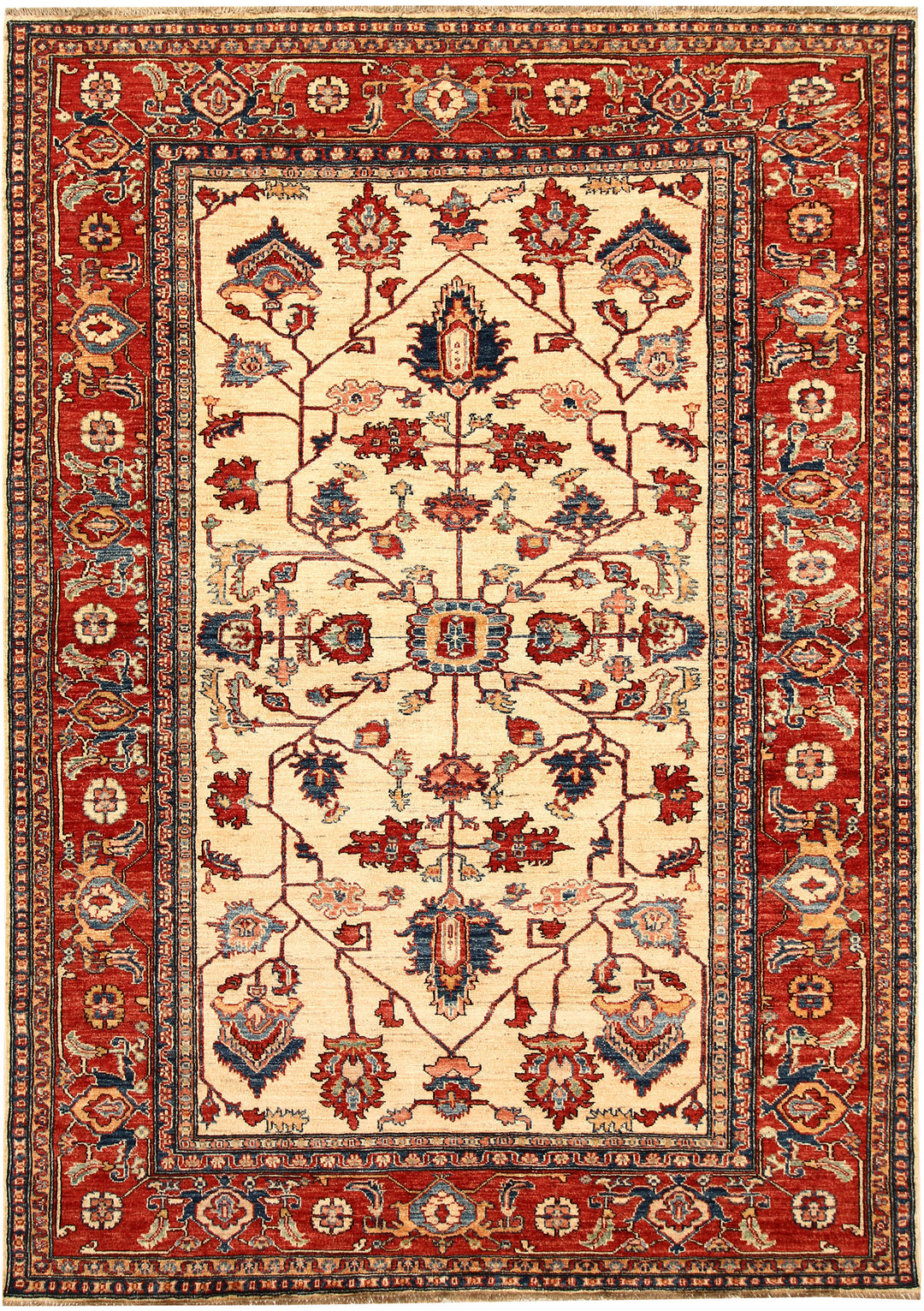 Blanched Almond Kazak 6' x 8' 4 - No. 64988 - ALRUG Rug Store