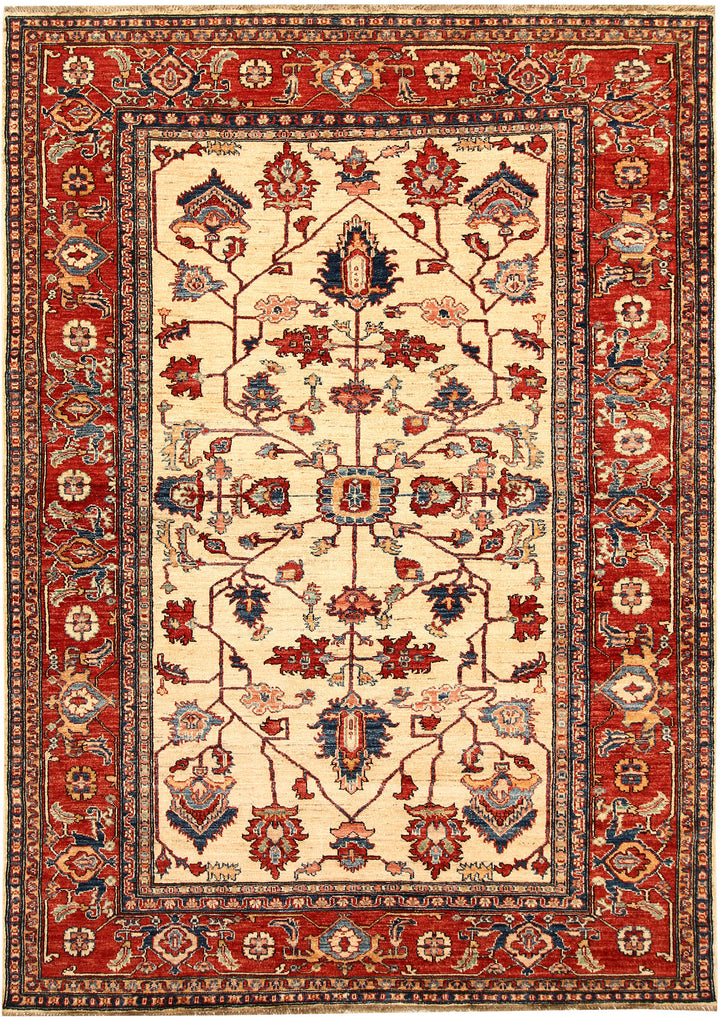 Blanched Almond Kazak 6' x 8' 4 - No. 64988 - ALRUG Rug Store