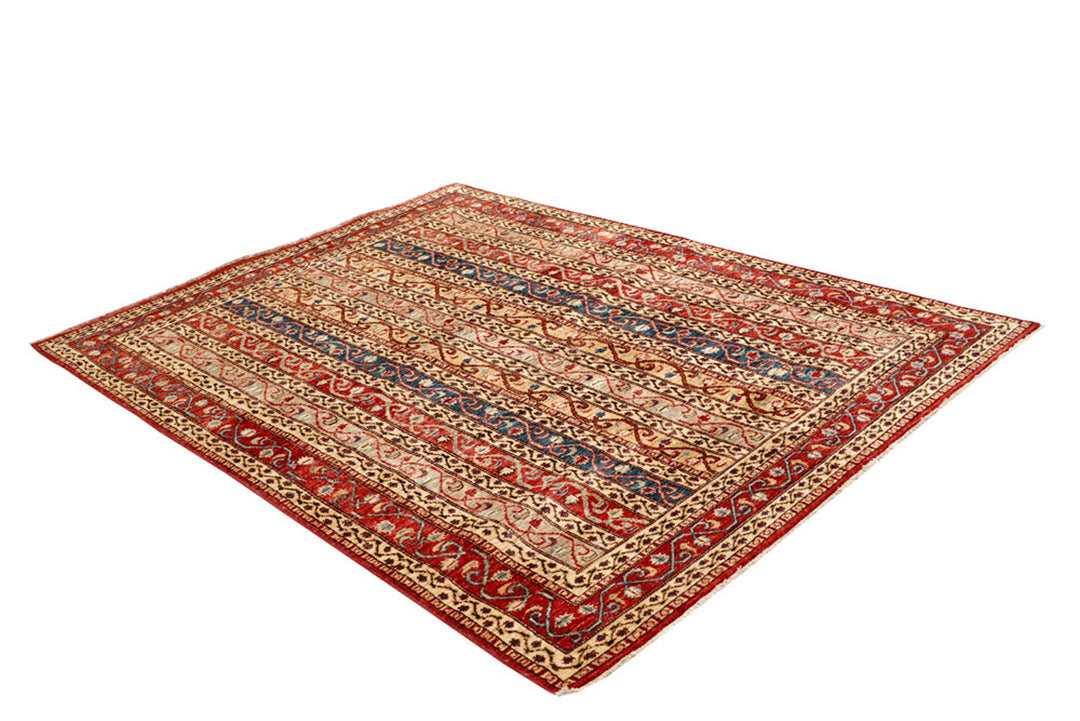 Multi Colored Kazak 5'  6" x 7'  6" - No. QA61958