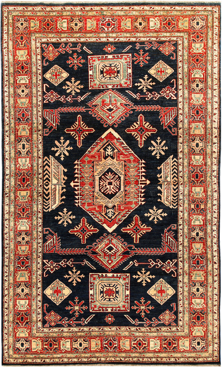 Dark Blue Kazak 5' 6 x 9' 2 - No. 64993 - ALRUG Rug Store
