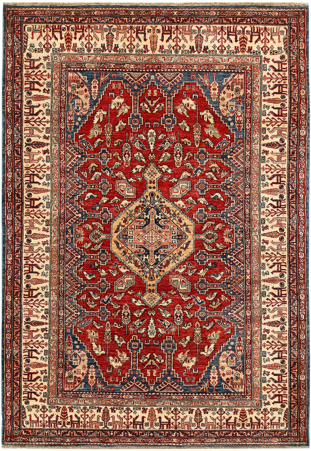 Firebrick Kazak 5' 6 x 8' - No. 64995 - ALRUG Rug Store