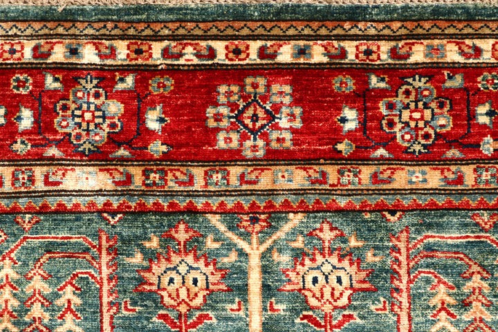 Dark Sea Green Kazak 5' 4 x 8' - No. 64997 - ALRUG Rug Store