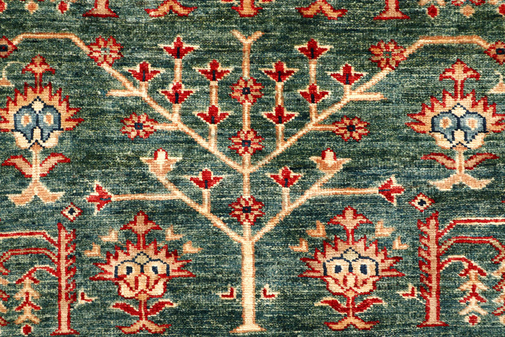 Dark Sea Green Kazak 5' 4 x 8' - No. 64997 - ALRUG Rug Store