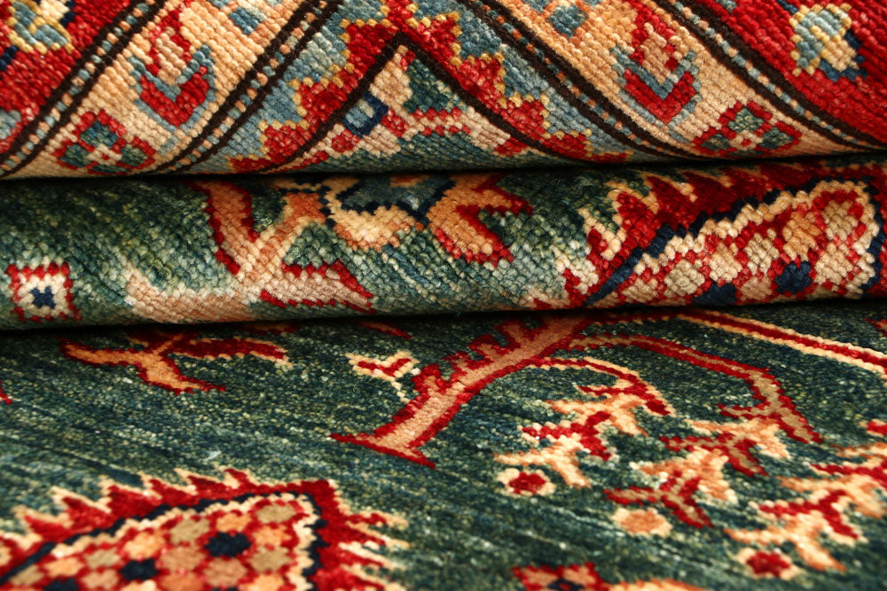 Dark Sea Green Kazak 5' 4 x 8' - No. 64997 - ALRUG Rug Store