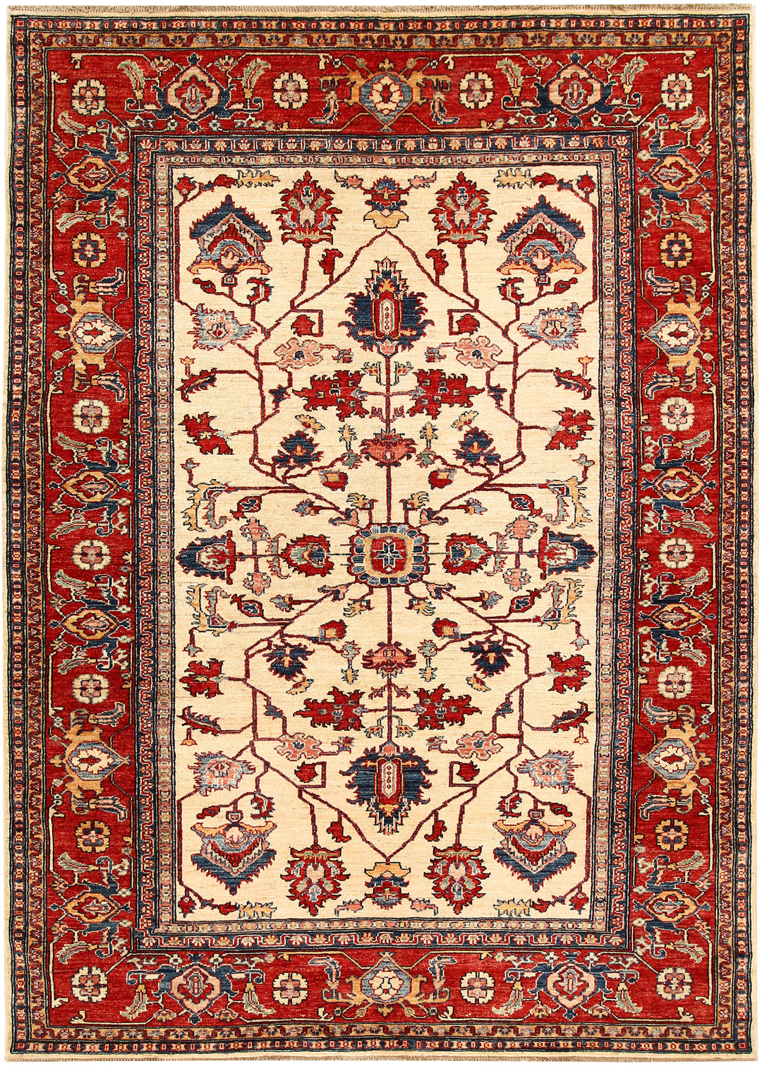 Blanched Almond Kazak 6' 1 x 8' 6 - No. 64998 - ALRUG Rug Store