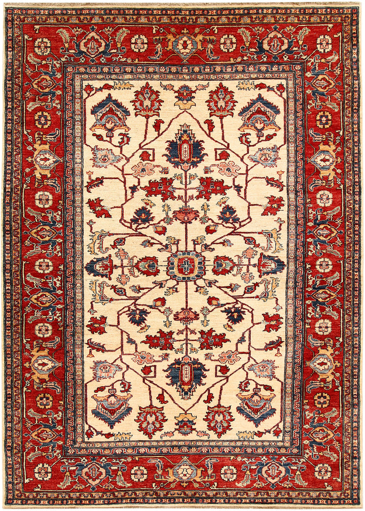 Blanched Almond Kazak 6' 1 x 8' 6 - No. 64998 - ALRUG Rug Store