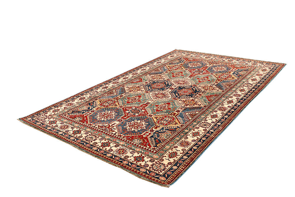 Multi Colored Kazak 5' 9 x 9' 1 - No. 65000 - ALRUG Rug Store