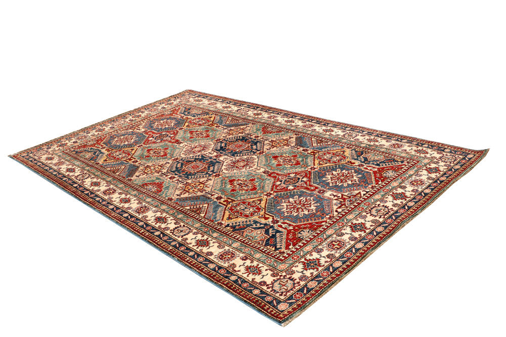 Multi Colored Kazak 5' 9 x 9' 1 - No. 65000 - ALRUG Rug Store