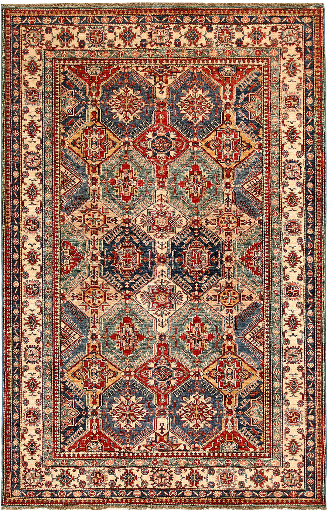 Multi Colored Kazak 5' 9 x 9' 1 - No. 65000 - ALRUG Rug Store