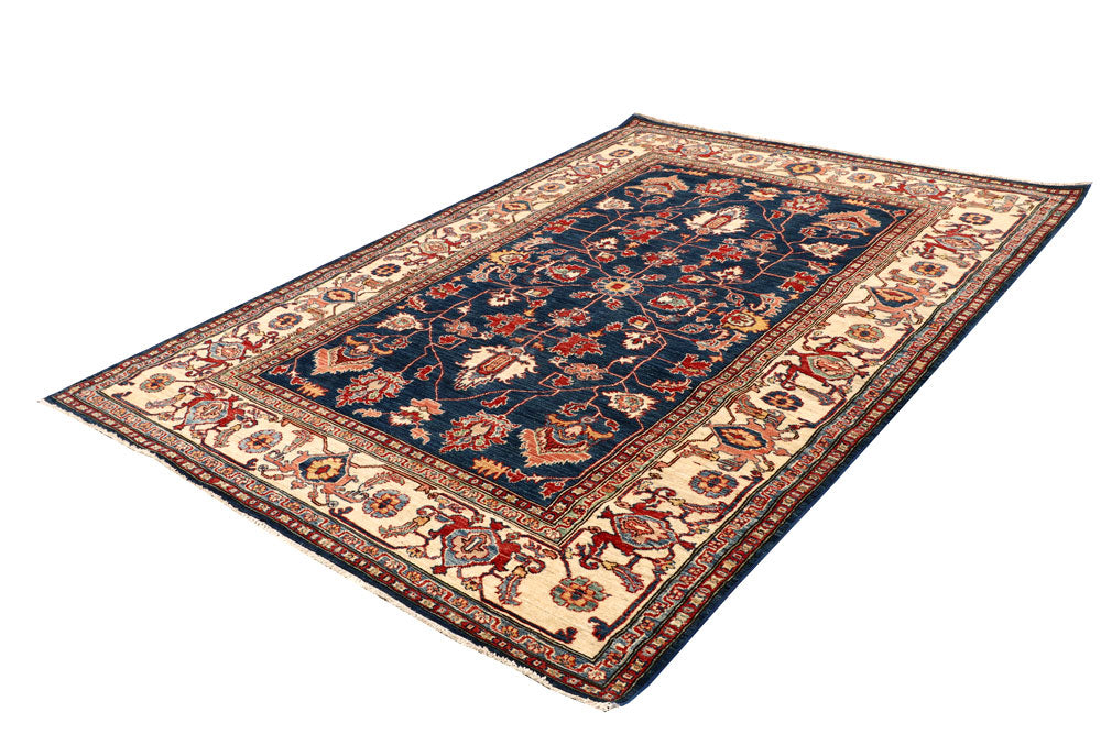 Dark Blue Kazak 5' 10 x 8' 6 - No. 65003 - ALRUG Rug Store