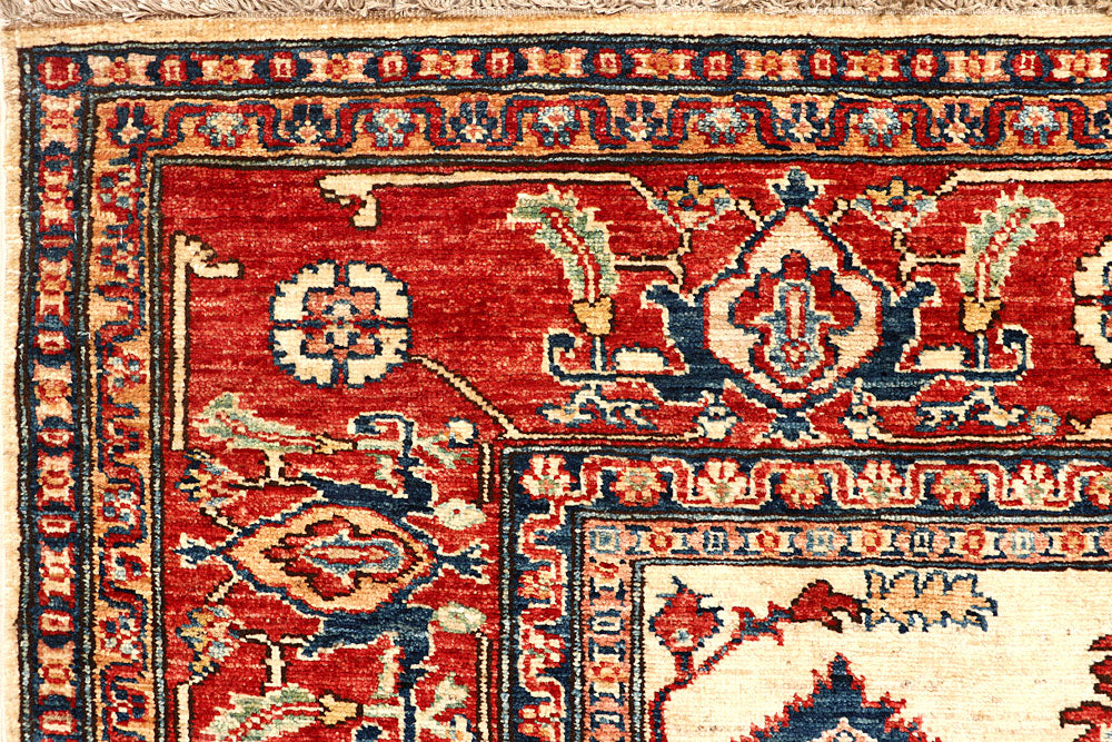 Blanched Almond Kazak 6' x 9' 5 - No. 65009 - ALRUG Rug Store